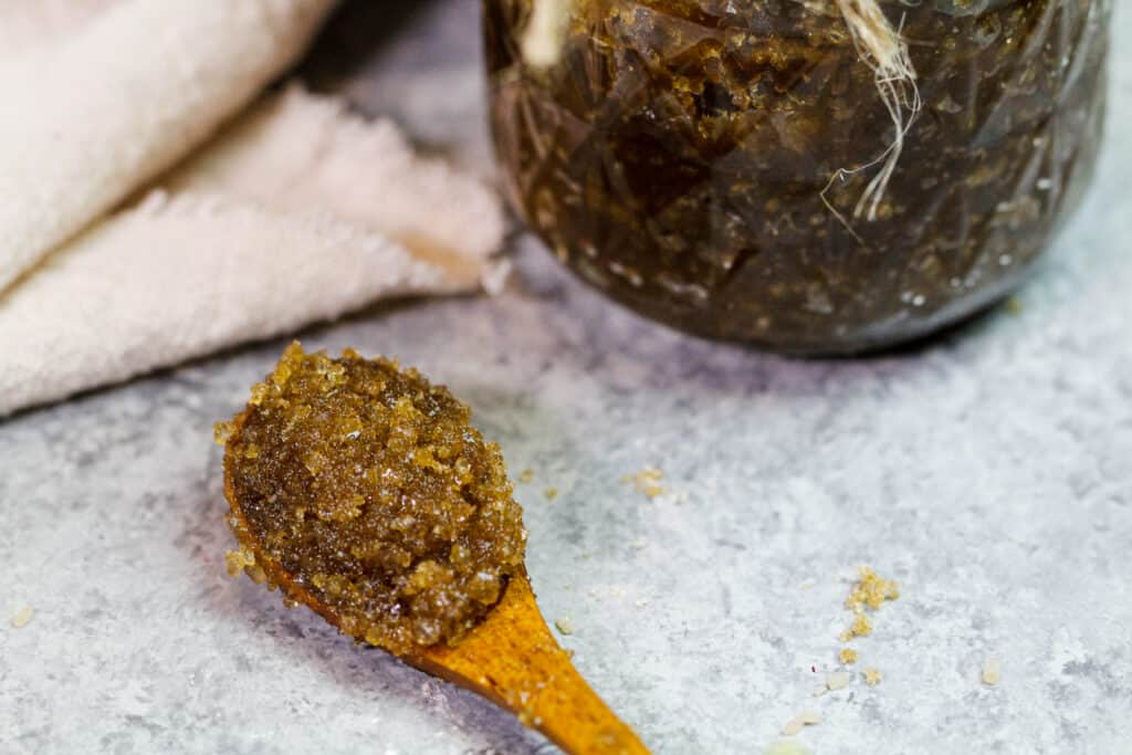 一勺DIY的身体糖磨砂膏