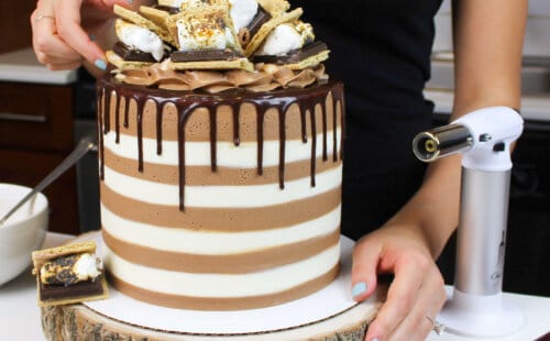 image of smores drip cake