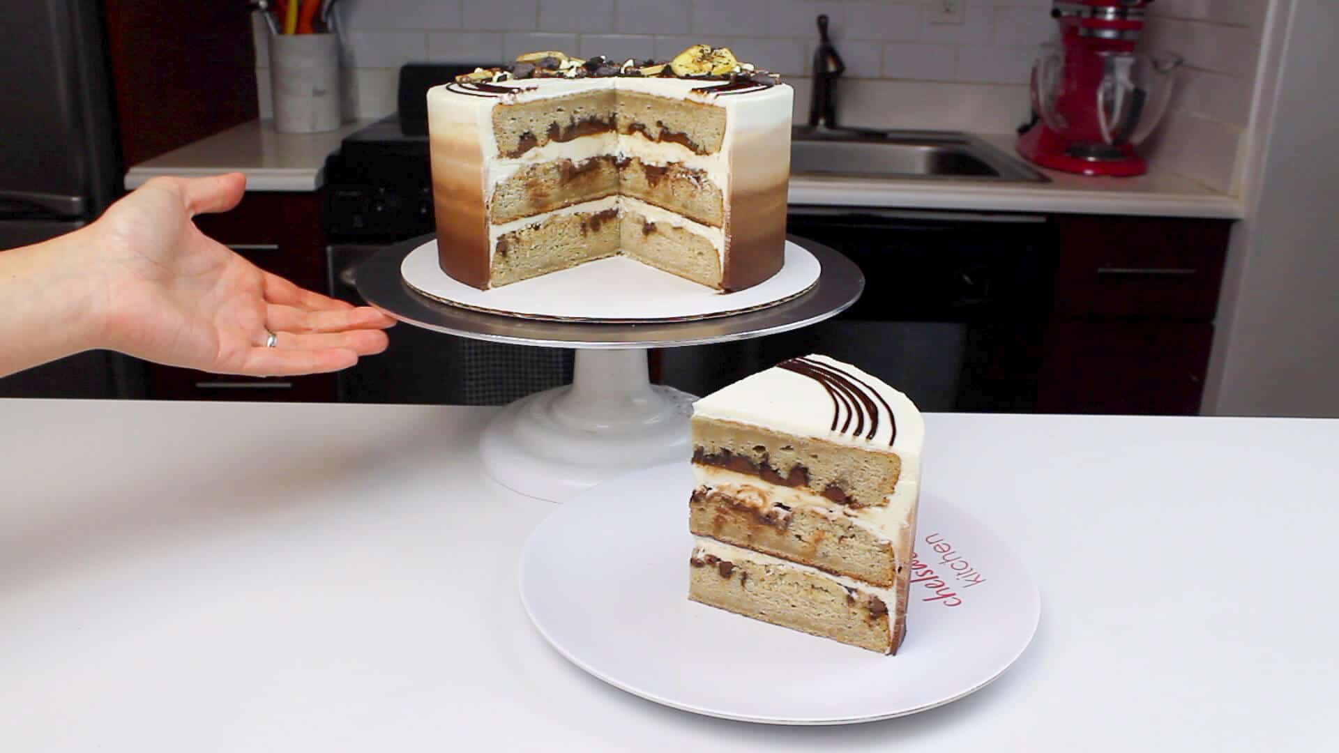 切糕花生酱盘旋香蕉蛋糕