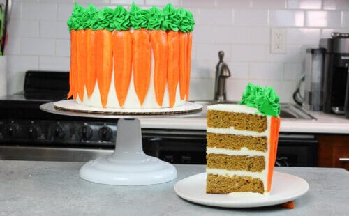 可爱奶油胡萝卜装饰胡萝卜切片蛋糕