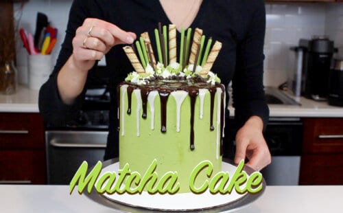 巧克力滴抹茶蛋糕照片