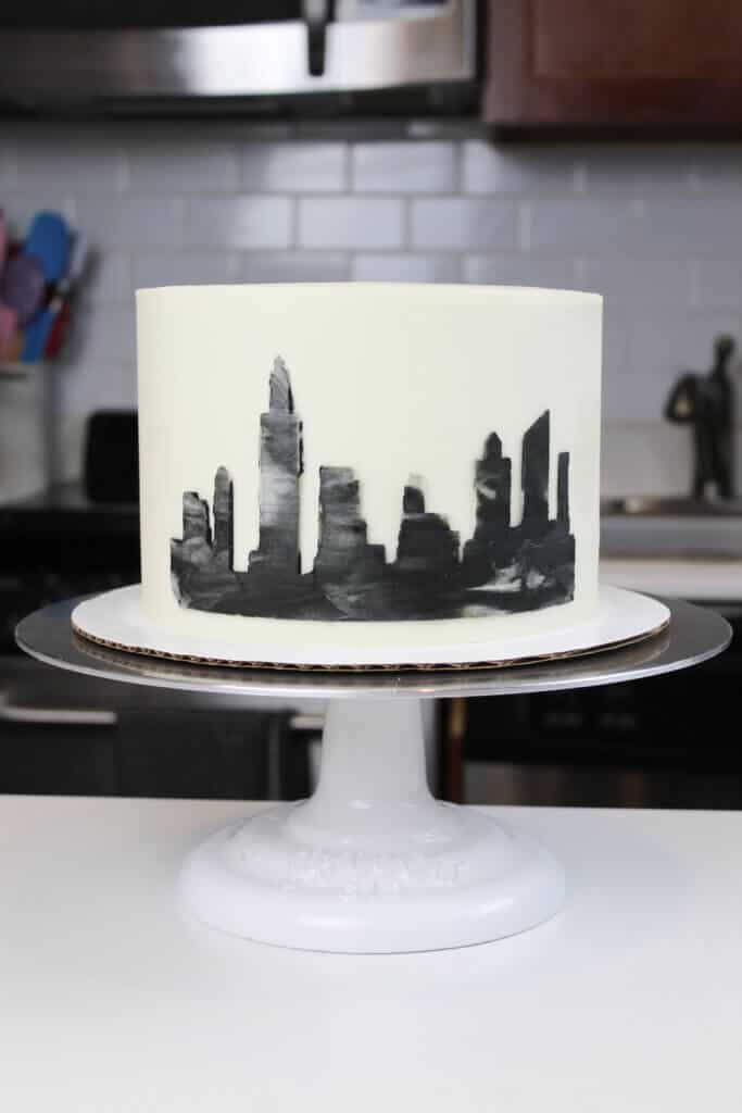 纽约市天际线蛋糕的形象