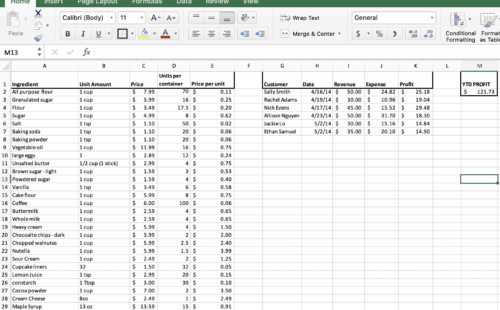 蛋糕定价表图片
