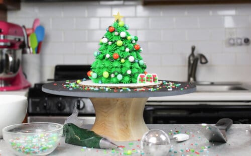 迷你圣诞树蛋糕图片