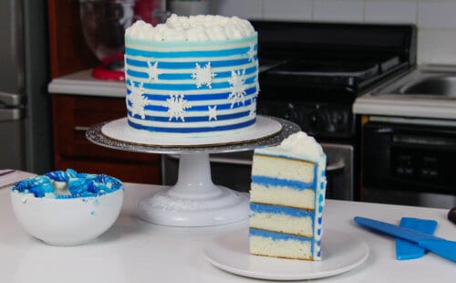 条纹雪花糕的形象