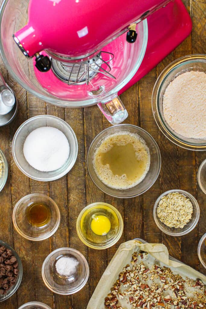 布置成分的图像制作副本巧克力芯片曲奇饼食谱