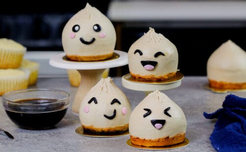 造型可爱的饺子纸杯蛋糕