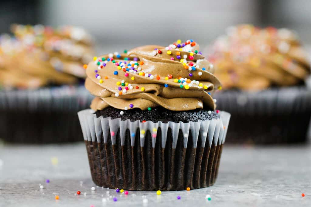 意大利巧克力酥皮奶油乳酪的形象上磨砂的巧克力蛋糕