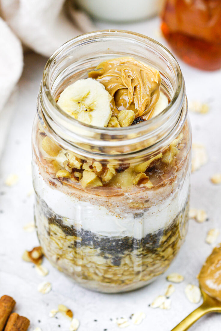 香蕉过夜燕麦的形象