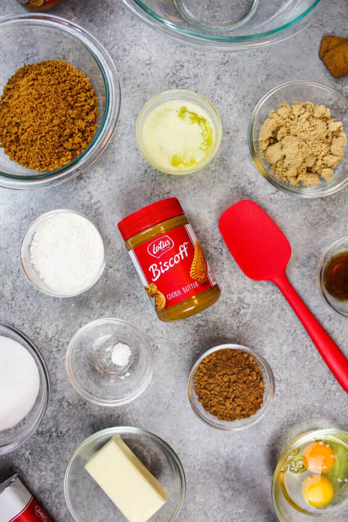 装备的成分的形象制作biscoff布朗尼食谱