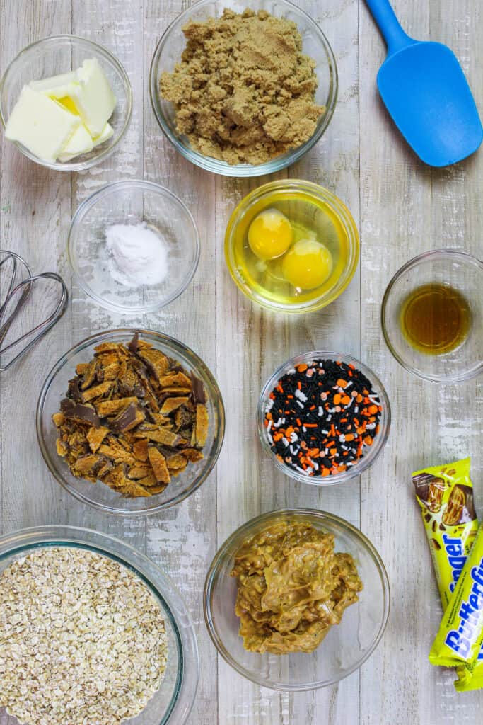 成分提出让怪物的形象与快速燕麦饼干和花生酱