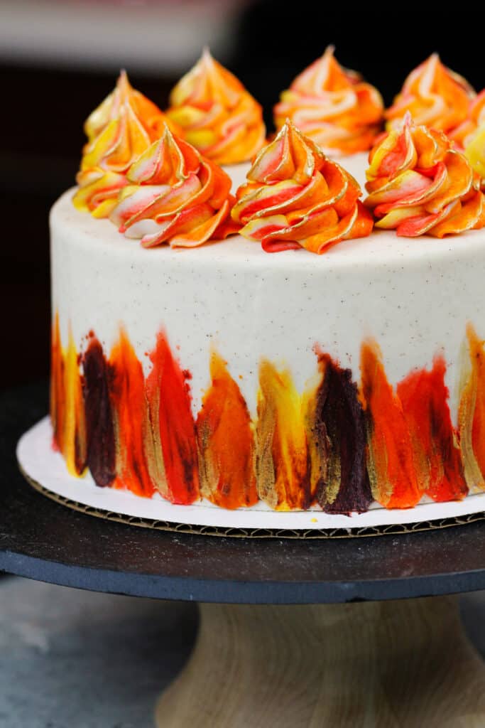 一个美丽的秋天香料蛋糕的形象