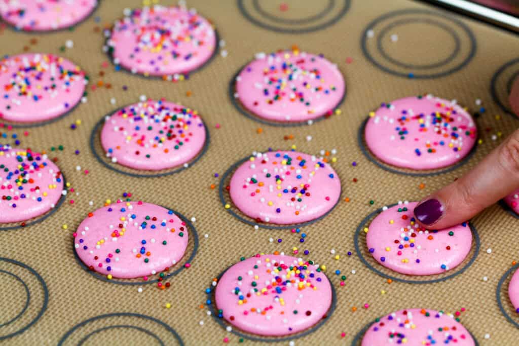 在被烘烤之前洒的生日蛋糕壳的象的象的象