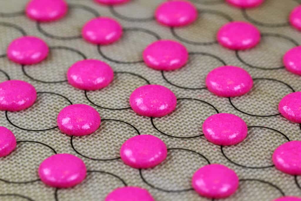 迷你粉色未曾贝壳的形象一直管道,在烘烤之前休息