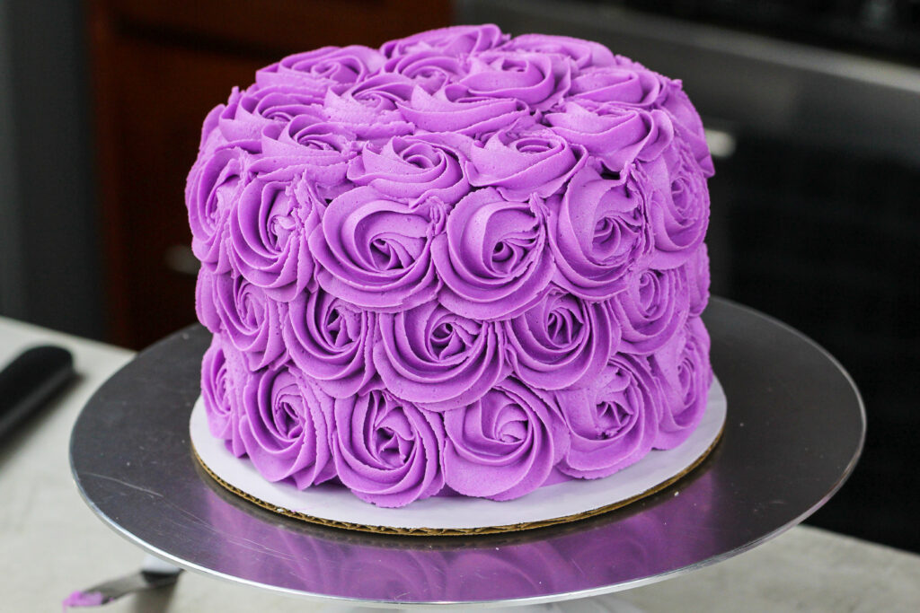 图片a作为蝴蝶玫瑰花园教程的一部分制作的紫色乳酪莲座丛