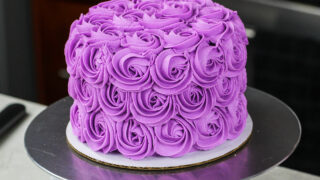 图片a作为蝴蝶玫瑰花园教程的一部分制作的紫色乳酪莲座丛