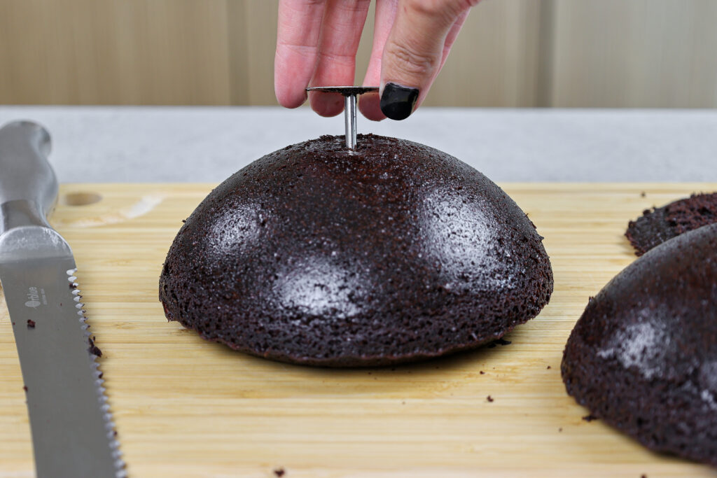 加热核心的形象被删除从一个圆顶蛋糕层