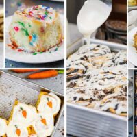 不同调味肉桂卷的多个图像