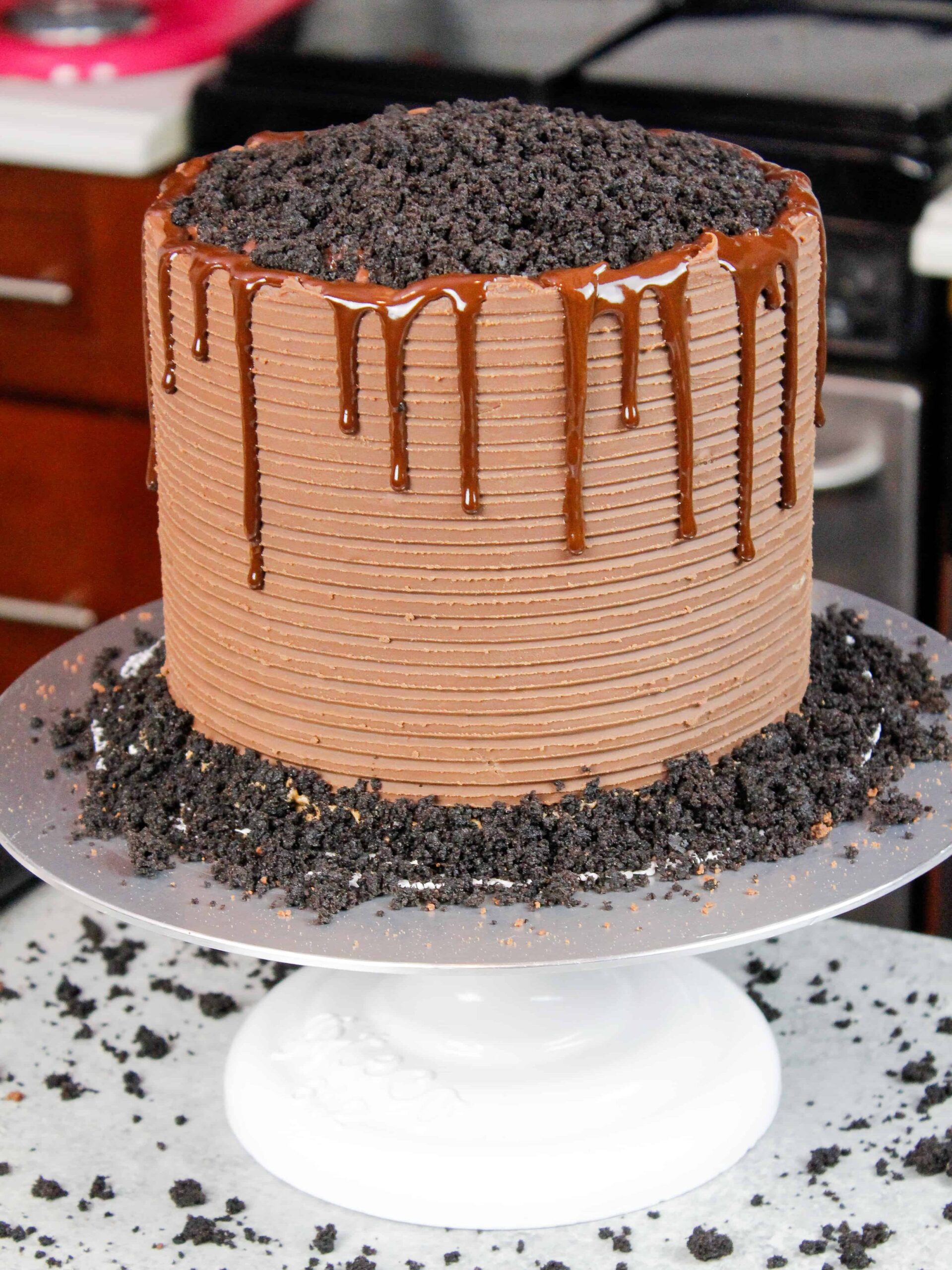 巧克力停电蛋糕用巧克力酱滴的形象